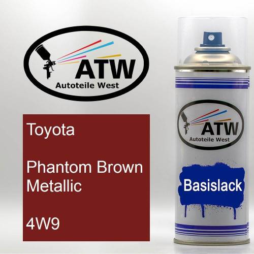 Toyota, Phantom Brown Metallic, 4W9: 400ml Sprühdose, von ATW Autoteile West.